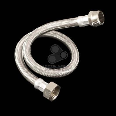 Flexibles c/malla Inoxidable p/agua (cierre aluminio) x 10 Unidades