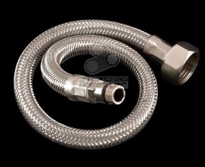 Flexibles monocomando c/malla inoxidable p/agua (rosca 10x1) H Terminal Corto