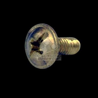Tornillo de bronce M4 x 10 cabeza redonda c/arandela p/tipo Piazza